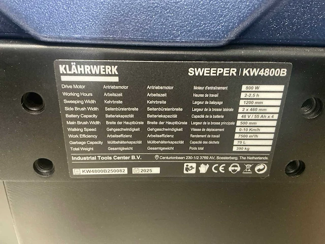 2025 klährwerk kw4800b zelfrijdende veegmachine (2x) - afbeelding 16 van  24