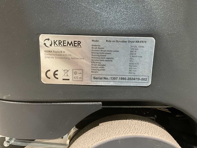 2025 kremer kr-fr70 vloerreiniger - afbeelding 23 van  23
