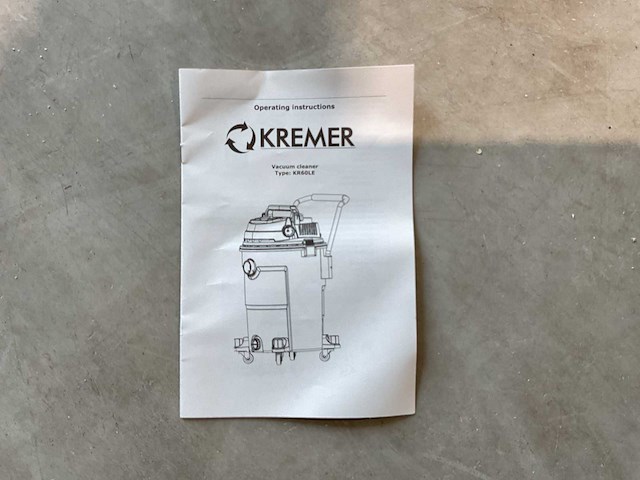 2025 kremer kr60le industriële stofzuiger - afbeelding 5 van  10