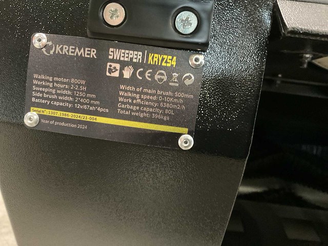 2025 kremer sweeper kryz54 zelfrijdende veegmachine - afbeelding 3 van  35