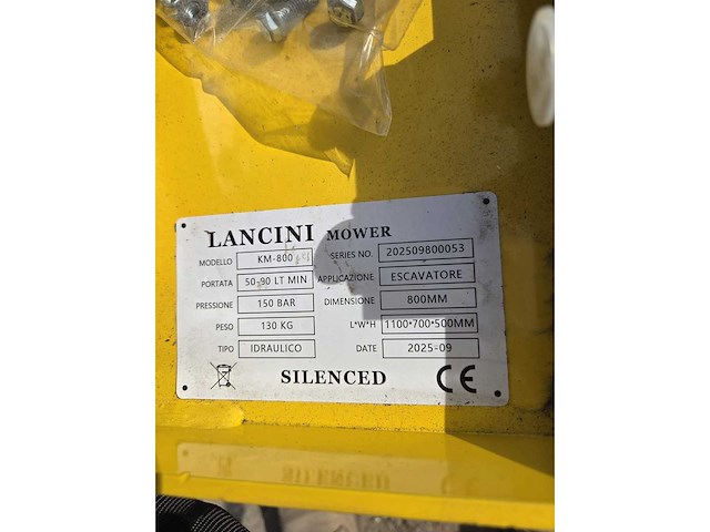 2025 lancini km-800 klepelmaaier - afbeelding 4 van  5