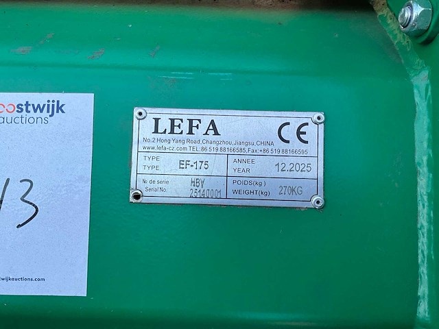 2025 lefa ef.175 klepelmaaier - afbeelding 7 van  9