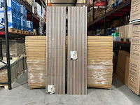 2025 lemotex lm-60270d walnut 32 dozen 2 panelen per doos akoestische wanddecoratie - afbeelding 2 van  6