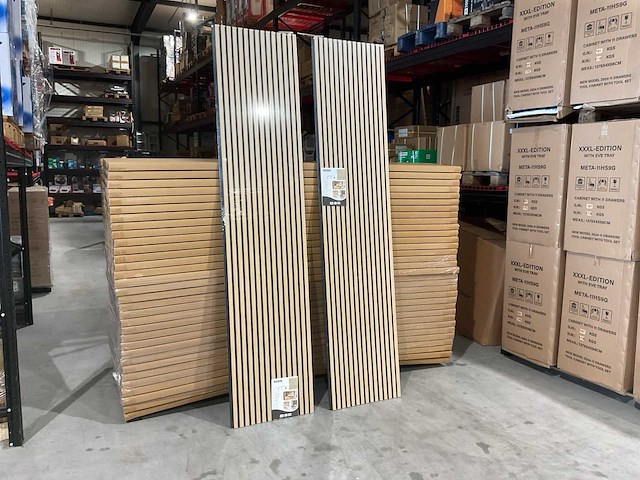 2025 lemotex lm-60270l white oak 16 dozen 2 panelen per doos akoestische wanddecoratie (32x) - afbeelding 2 van  6