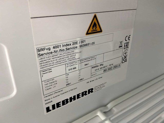 2025 liebherr srfvg 4001 laboratoriumkoelkast - afbeelding 5 van  5