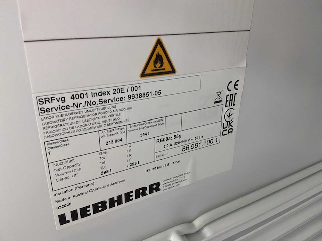 2025 liebherr srfvg 4001 laboratoriumkoelkast - afbeelding 6 van  6