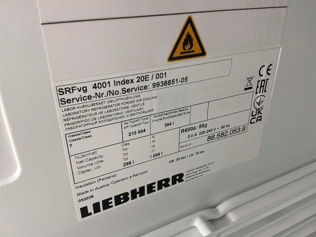 2025 liebherr srfvg 4001 laboratoriumkoelkast - afbeelding 4 van  6