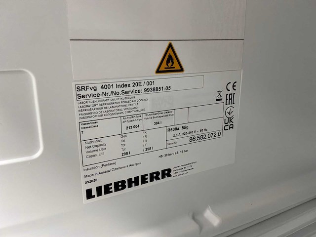 2025 liebherr srfvg 4001 laboratoriumkoelkast - afbeelding 2 van  6