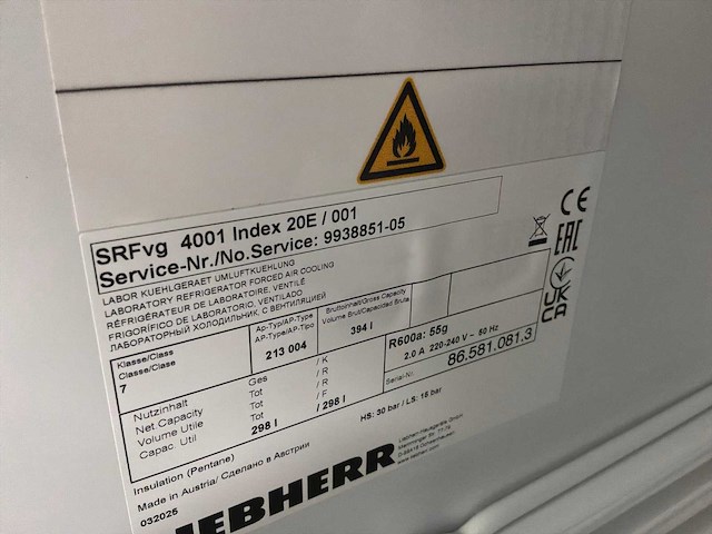 2025 liebherr srfvg 4001 laboratoriumkoelkast - afbeelding 3 van  6