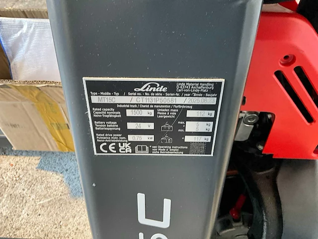 2025 linde mt15c elektrische palletwagen - afbeelding 4 van  12