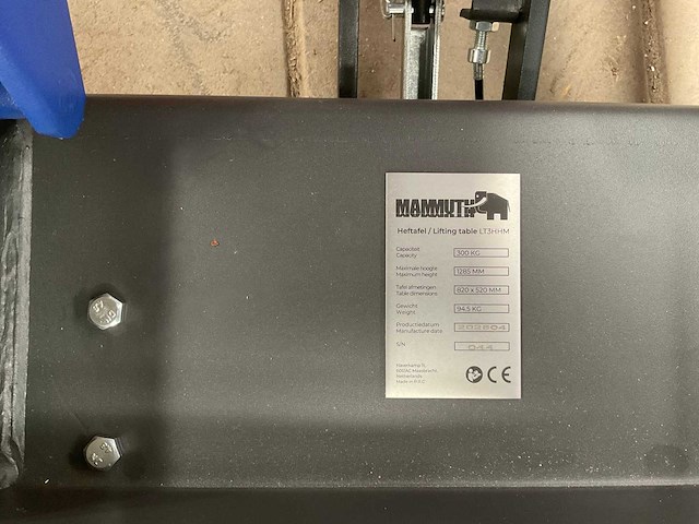 2025 mammuth lt3hhm heftafel verrijdbaar - afbeelding 3 van  6
