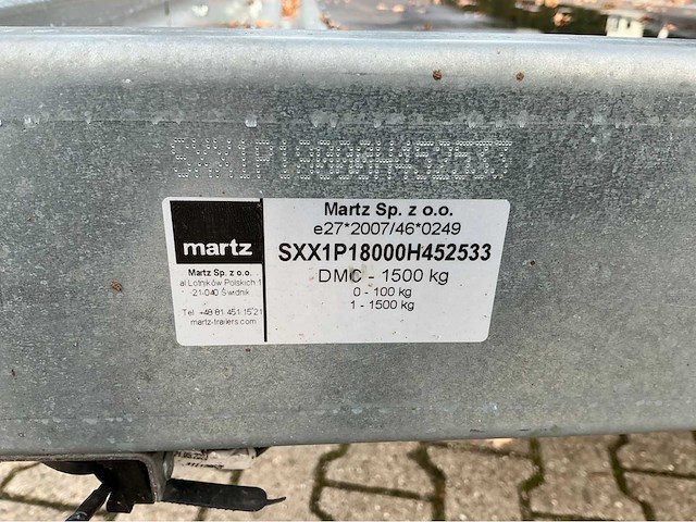 2025 martz unilader 330 aanhangwagen - afbeelding 9 van  17