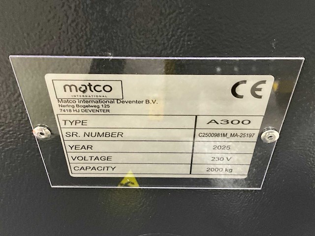2025 matco a300 semiautomatische pallet stretchfolie omhulsel - afbeelding 6 van  6