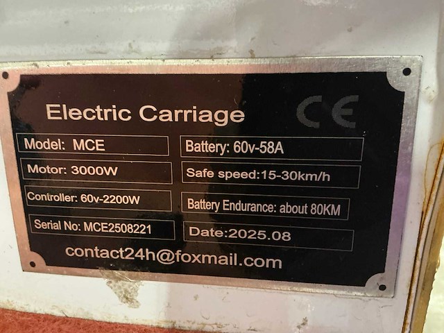 2025 mce electric electrische koets - afbeelding 7 van  15