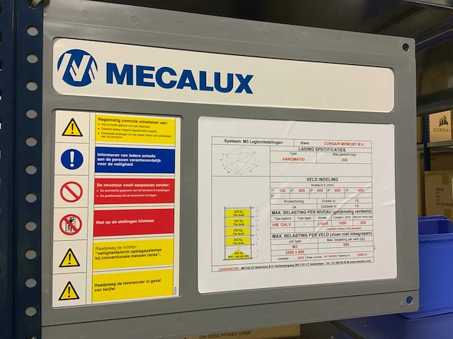 2025 mecalux - m3 - 14 secties legbordstelling - afbeelding 8 van  10