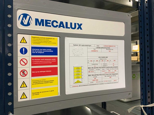 2025 mecalux - m3 - 14 secties legbordstelling - afbeelding 7 van  7