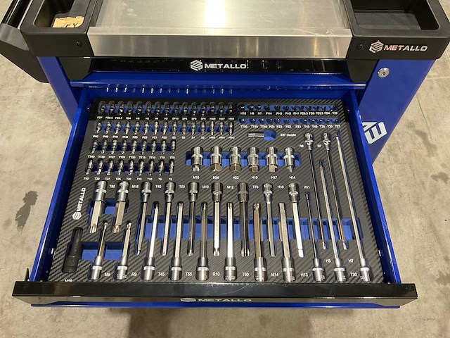 2025 metallo xxl edition meta-8hs8g-blue gereedschapswagen - afbeelding 12 van  25