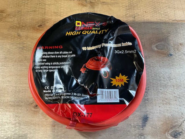 2025 onex german style ox-777 10 meter verlengkabelsnoer - afbeelding 1 van  2