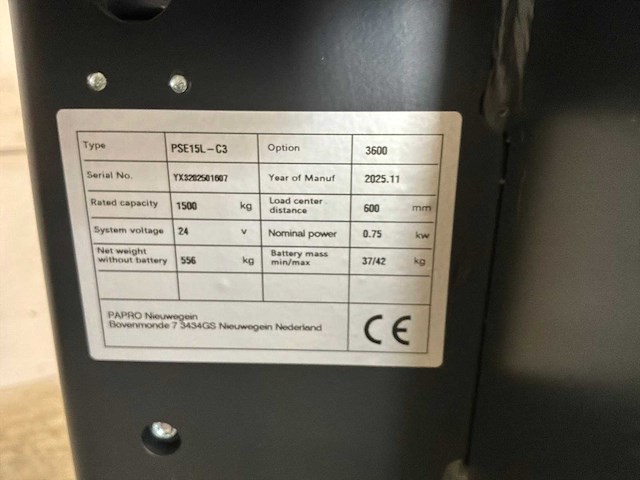 2025 papro pse15l-c3 stapelaar - afbeelding 5 van  6
