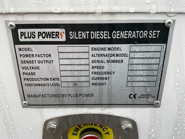 2025 plus power gf2-75 diesel aggregaat - afbeelding 11 van  18