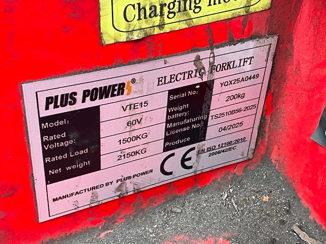 2025 power plus vte15 vorkheftruck - afbeelding 19 van  26