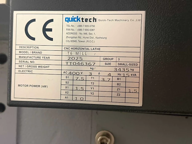 2025 quicktech t6-mill cnc draaibank met aangedreven gereedschap - afbeelding 12 van  42