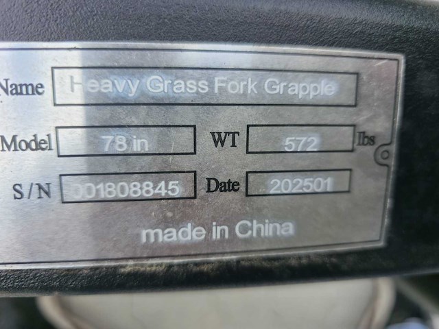 2025 rhino-cross 78 inch heavy duty fork grapple industriele grijper met tanden ten behoeve van schranklader - afbeelding 3 van  9
