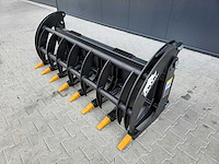 2025 rhino-cross 78 inch heavy duty fork grapple industriele grijper met tanden ten behoeve van schranklader - afbeelding 1 van  8