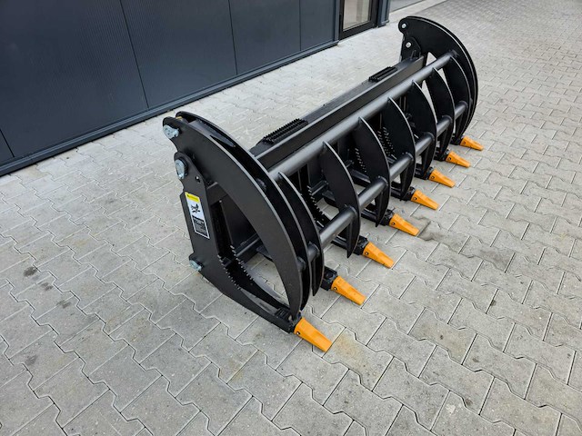 2025 rhino-cross 78 inch heavy duty fork grapple industriele grijper met tanden ten behoeve van schranklader - afbeelding 3 van  7