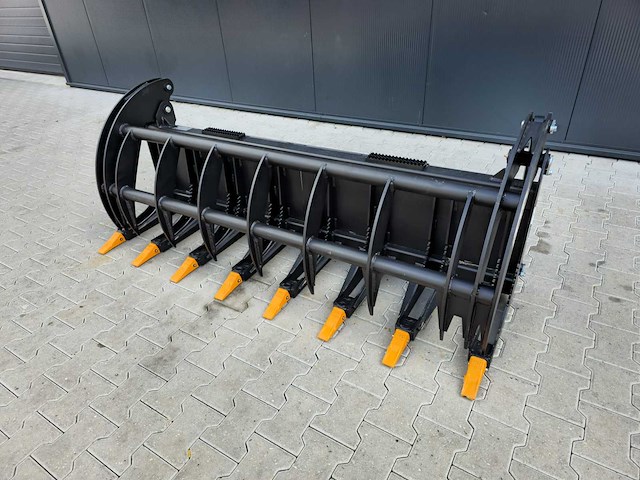 2025 rhino-cross 78 inch heavy duty fork grapple industriele grijper met tanden ten behoeve van schranklader - afbeelding 3 van  10