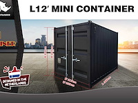 2025 rhino-cross-containers 12ft - zwart zeecontainer - afbeelding 7 van  7