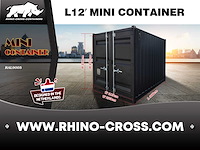 2025 rhino-cross-containers 12ft - zwart zeecontainer - afbeelding 6 van  7