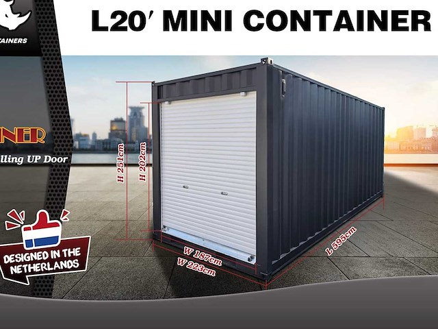 2025 rhino-cross-containers 20ft zeecontainer met roldeur - afbeelding 8 van  8