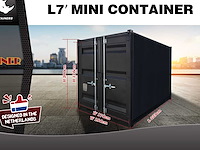 2025 rhino-cross-containers 7ft zwart zeecontainer - afbeelding 8 van  8