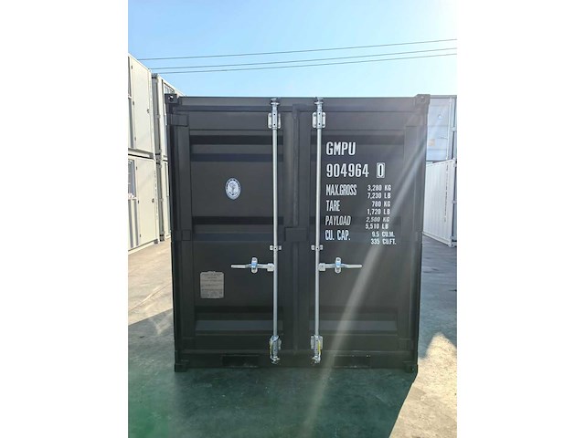 2025 rhino-cross-containers 9ft zwart zeecontainer - afbeelding 4 van  9