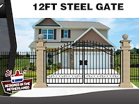 2025 rhino-cross-gates 365 cm plain stijl toegangspoort - afbeelding 4 van  4