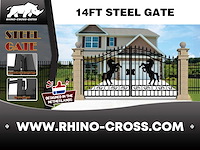 2025 rhino-cross-gates 433 cm paard stijl toegangspoort - afbeelding 3 van  4