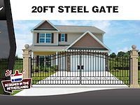 2025 rhino-cross-gates zwart 596 cm plain stijl toegangspoort - afbeelding 4 van  4