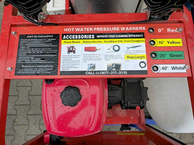 2025 rhino-cross industrial 250 bar warmwater hogedrukreiniger met tank - afbeelding 4 van  18