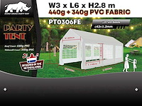 2025 rhino-cross-party tent pt0306fe 3x6x2.9m partytent - afbeelding 8 van  8