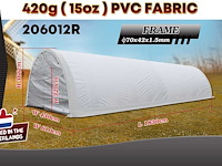 2025 rhino-cross-shelter 206012r - 18,3x6,1x3,66 m opslagtent / opslagshelter - afbeelding 2 van  9