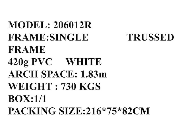 2025 rhino-cross-shelter 206012r - 18,3x6,1x3,66 m opslagtent / opslagshelter - afbeelding 8 van  9