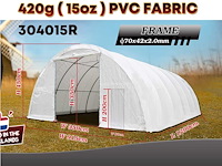 2025 rhino-cross-shelter 304015r - 12x9,15x4,5 m opslagtent / opslagshelter - afbeelding 3 van  9