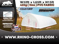 2025 rhino-cross-shelter 326515rp - 20x9,76x4,58 m opslagtent / opslagshelter - afbeelding 3 van  11