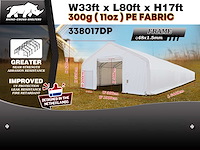 2025 rhino-cross-shelter 338017dp - 24,4x10x5,2 m opslagtent / opslagshelter - afbeelding 3 van  3