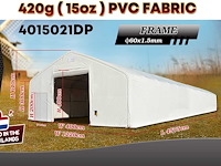 2025 rhino-cross-shelter 4015021dp 45,75x12,2x6,4 m opslagtent / opslagshelter - afbeelding 7 van  7