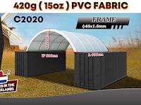 2025 rhino-cross-shelter c2020 - 6x6x2 m opslagtent / opslagshelter tussen 2 containers - afbeelding 2 van  9