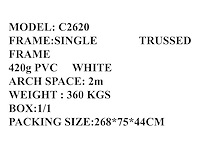 2025 rhino-cross-shelter c2620 - 6x8x3 m opslagtent / opslagshelter tussen 2 containers - afbeelding 4 van  8