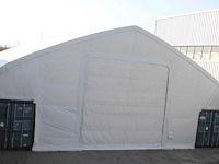 2025 rhino-cross-shelter c5040sp - 12x15,25x4,72 m opslagtent / opslagshelter tussen 2 containers - afbeelding 2 van  5