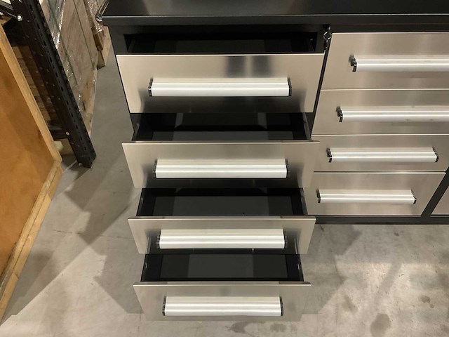 2025 rhino-cross-tools h10ft-30d-2 01b zwart/rvs gereedschapkast - afbeelding 7 van  18